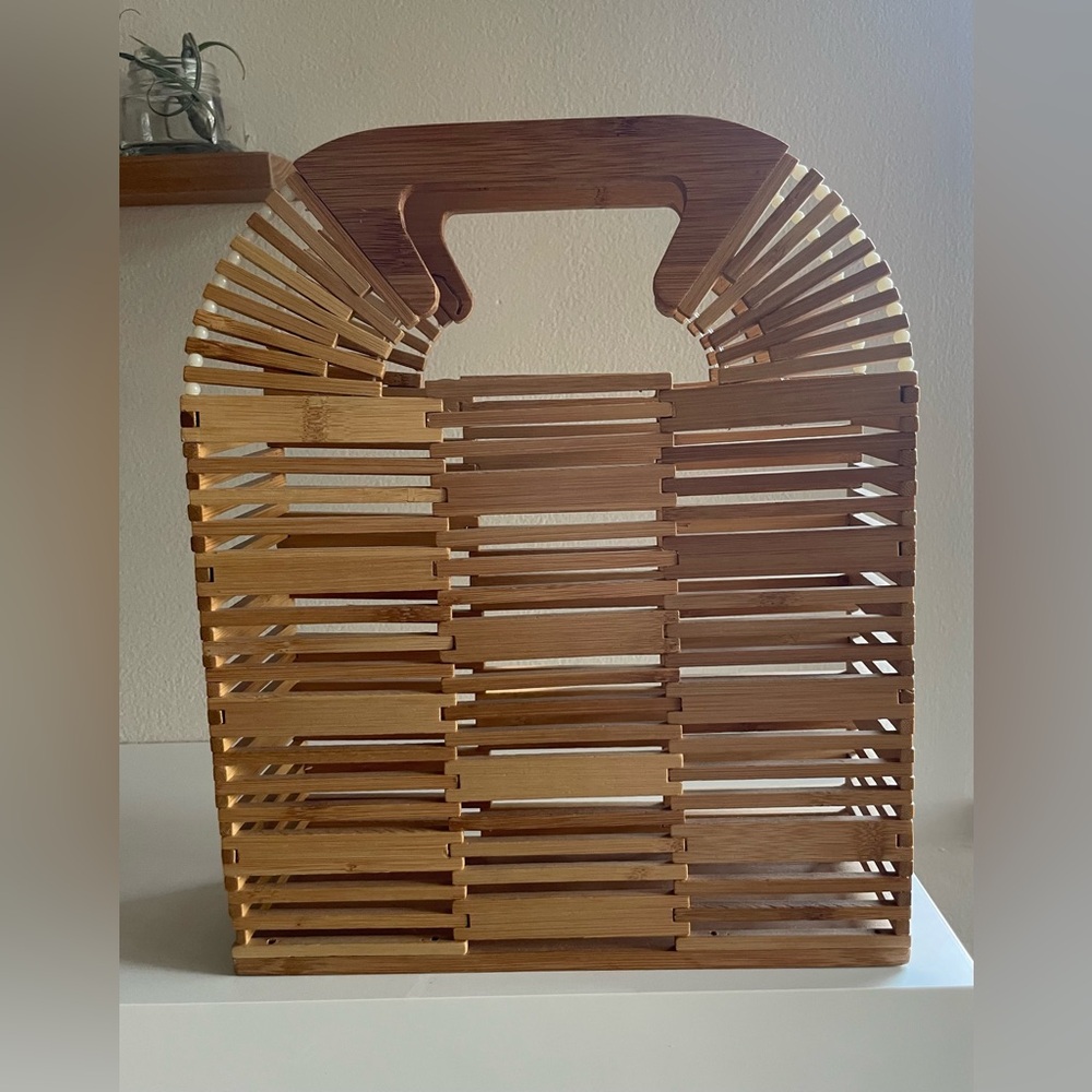 Vintage Bamboo Wooden Bag